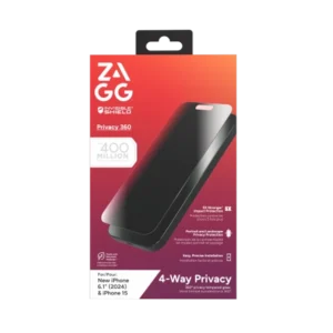 ZAGG InvisibleShield Glass Elite Privacy 360 for iPhone 15 / 16eng