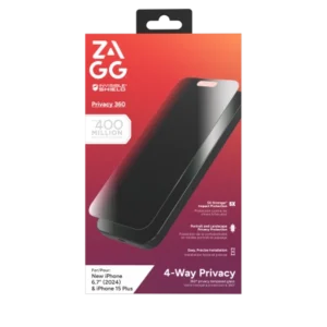 ZAGG InvisibleShield Glass Elite Privacy 360 for iPhone 15 Plus / 16 Pluseng