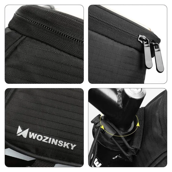 Wozinsky phone bag for bike frame on the frame phone cover for 6.5 inch 1.5L black (WBB2BK)eng