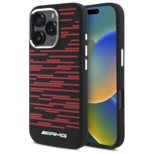 AMG Silicone Graphics MagSafe case for iPhone 16 Pro - blackeng