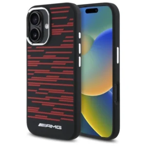 AMG Silicone Graphics MagSafe case for iPhone 16 - blackeng