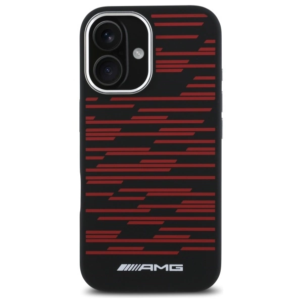 AMG Silicone Graphics MagSafe case for iPhone 16 - blackeng