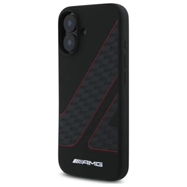 AMG Checkered Flag Pattern MagSafe iPhone 16 Case - Blackeng