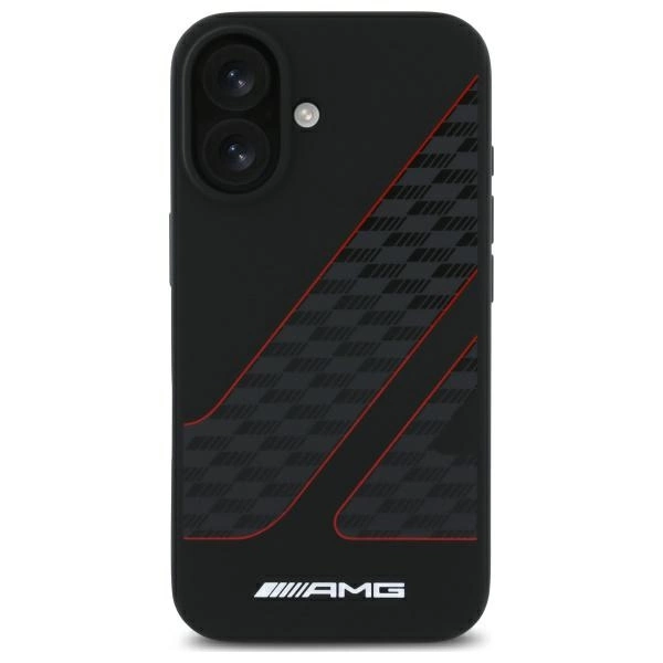 AMG Checkered Flag Pattern MagSafe iPhone 16 Case - Blackeng