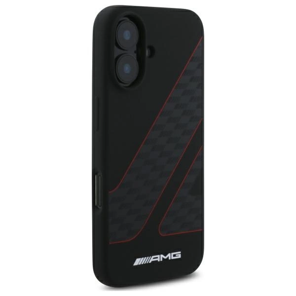AMG Checkered Flag Pattern MagSafe iPhone 16 Case - Blackeng