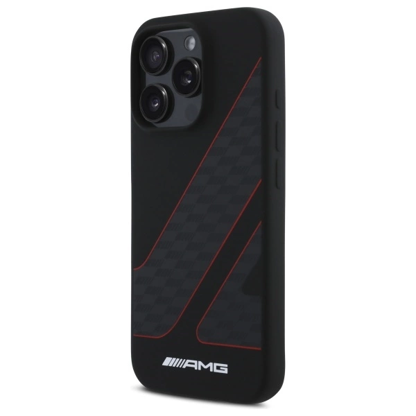 AMG Checkered Flag Pattern MagSafe Case for iPhone 16 Pro Max - Blackeng