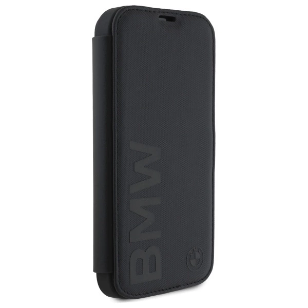 BMW Signature Leather Wordmark iPhone 16 Case - Blackeng