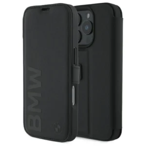 BMW Signature Leather Wordmark Case for iPhone 16 Pro Max - Blackeng