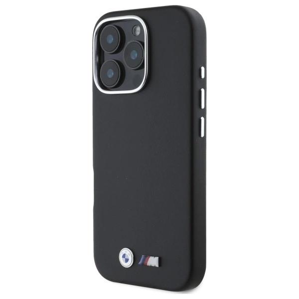 BMW M Smooth Full Wrapped Metal MagSafe Case for iPhone 16 Pro - Blackeng