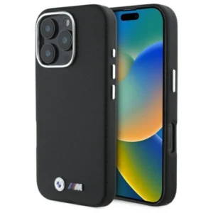 BMW M Edition Kevlar wrapped metal iPhone 16 Pro case - blackeng