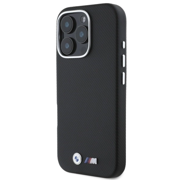 BMW M Edition Kevlar wrapped metal iPhone 16 Pro case - blackeng