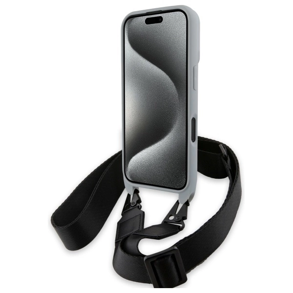 BMW M Edition Carbon Stripe & Strap iPhone 16 Case - Grayeng