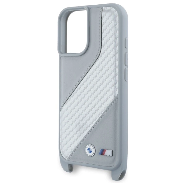 BMW M Edition Carbon Stripe & Strap iPhone 16 Case - Grayeng