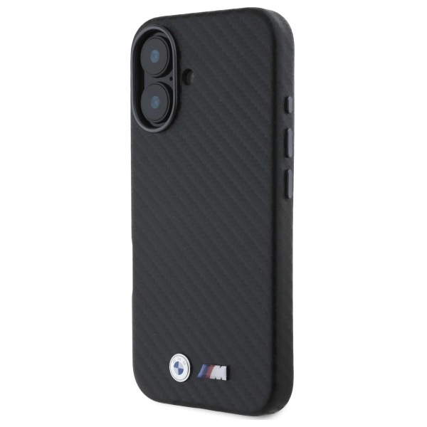 BMW Carbon Wrapped Metal iPhone 16 Case - Blackeng