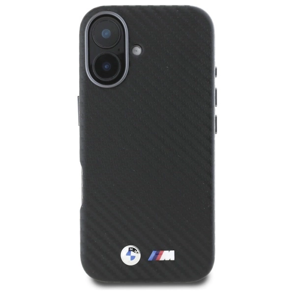 BMW Carbon Wrapped Metal iPhone 16 Case - Blackeng
