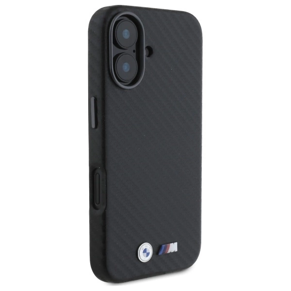 BMW Carbon Wrapped Metal iPhone 16 Case - Blackeng