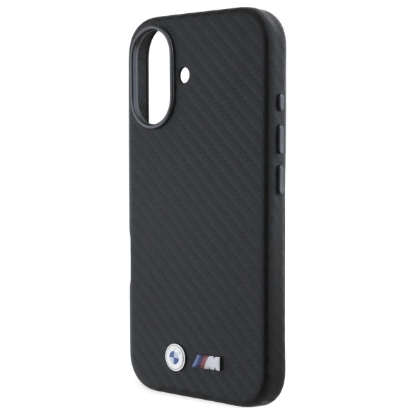 BMW Carbon Wrapped Metal iPhone 16 Case - Blackeng