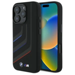 BMW Silicone Turning Lines MagSafe Case for iPhone 16 Pro - Blackeng