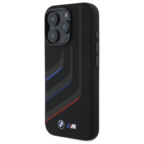 BMW Silicone Turning Lines MagSafe Case for iPhone 16 Pro - Blackeng