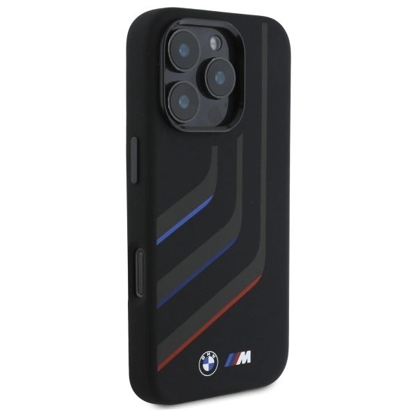 BMW Silicone Turning Lines MagSafe Case for iPhone 16 Pro - Blackeng