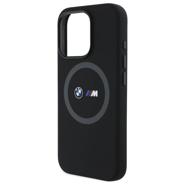 BMW M Silicone Printed Ring MagSafe Case for iPhone 16 Pro - Blackeng