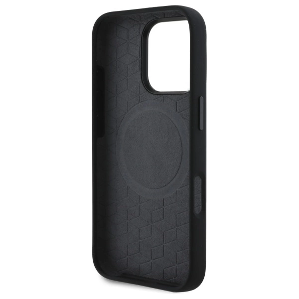 BMW M Silicone Printed Ring MagSafe Case for iPhone 16 Pro - Blackeng