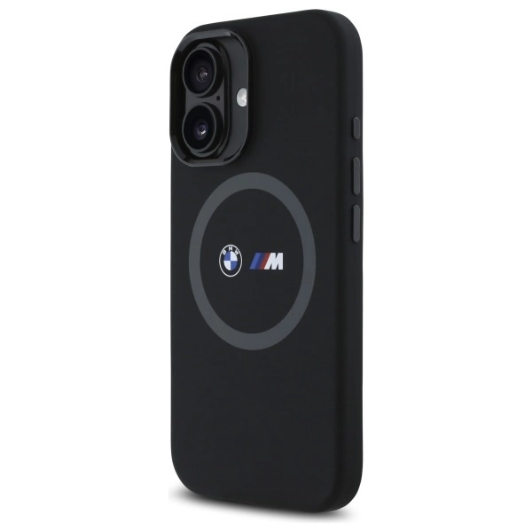 BMW M Silicone Printed Ring MagSafe iPhone 16 Case - Blackeng