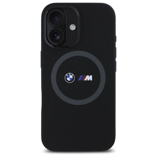 BMW M Silicone Printed Ring MagSafe iPhone 16 Case - Blackeng