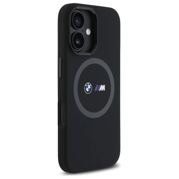 BMW M Silicone Printed Ring MagSafe iPhone 16 Case - Blackeng