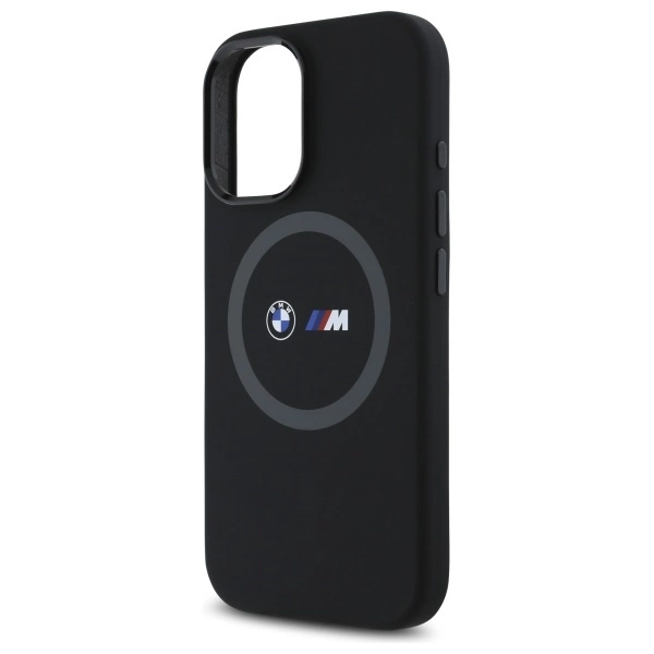 BMW M Silicone Printed Ring MagSafe iPhone 16 Case - Blackeng