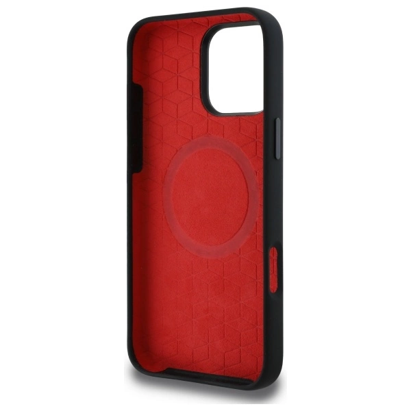 BMW Silicone Middle Stripe MagSafe Case for iPhone 16 Pro Max - Blackeng