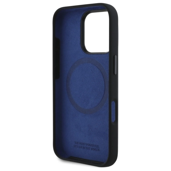 BMW Silicone Hexagon Blue Line MagSafe Case for iPhone 16 Pro Max - Blackeng
