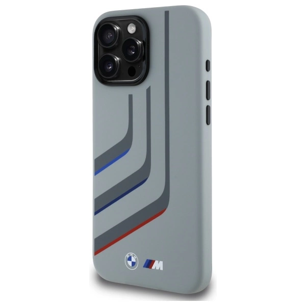 BMW Silicone Turning Lines MagSafe Case for iPhone 16 Pro Max - Grayeng