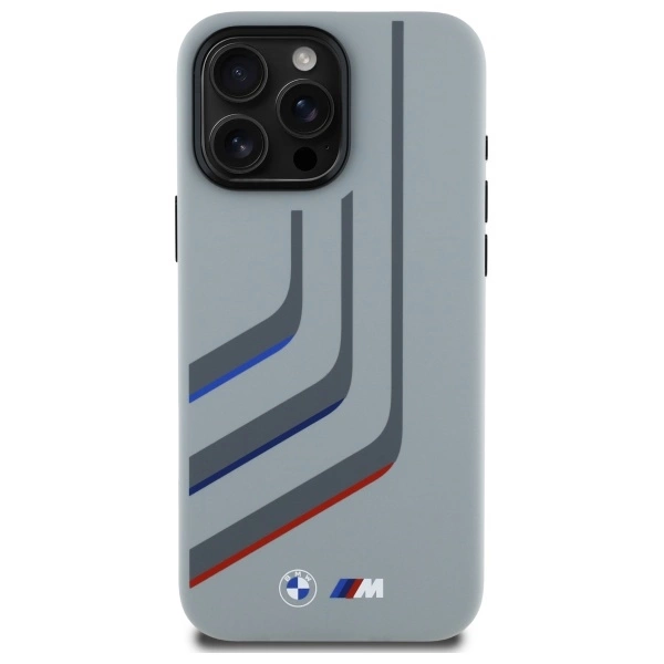 BMW Silicone Turning Lines MagSafe Case for iPhone 16 Pro Max - Grayeng