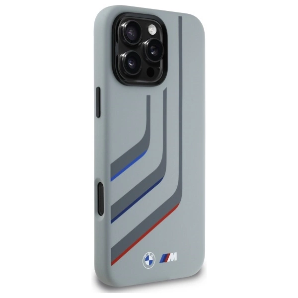 BMW Silicone Turning Lines MagSafe Case for iPhone 16 Pro Max - Grayeng
