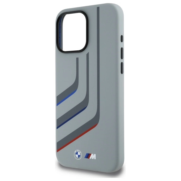BMW Silicone Turning Lines MagSafe Case for iPhone 16 Pro Max - Grayeng