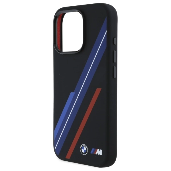 BMW Silicone Random Lines MagSafe Case for iPhone 16 Pro Max - Blackeng