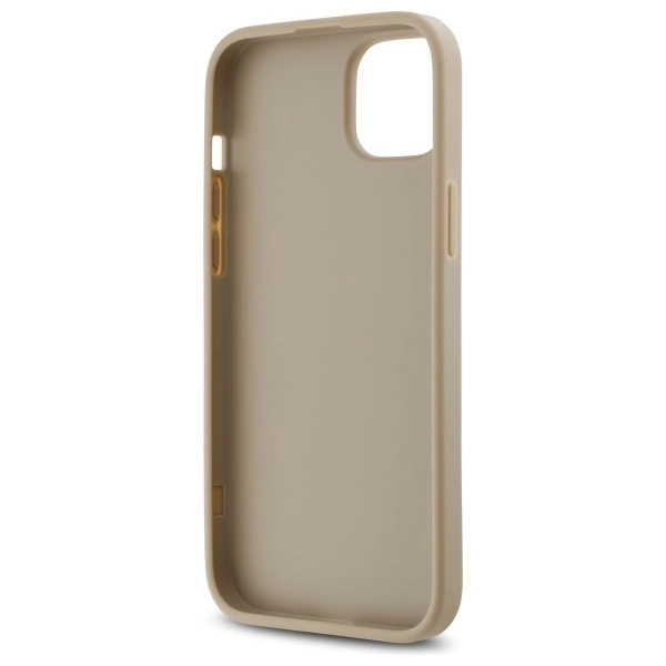 DKNY Quilted Stack Logo iPhone 15 Plus Case - Beigeeng