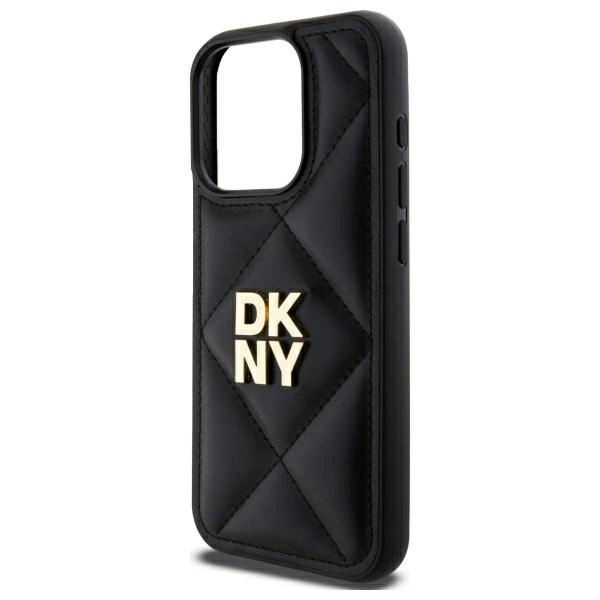 DKNY Quilted Stack Logo iPhone 15 Pro Max Case - Blackeng