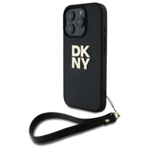 DKNY Wrist Strap Stock Logo iPhone 16 Pro Case - Blackeng