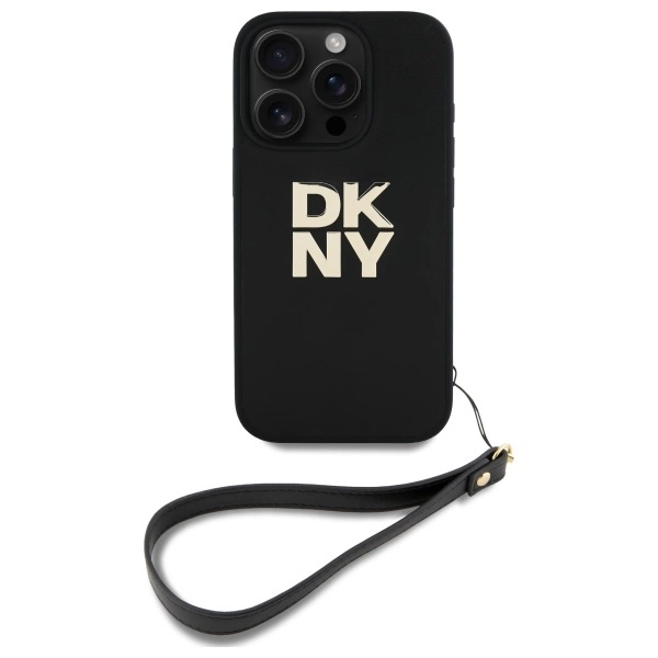 DKNY Wrist Strap Stock Logo iPhone 16 Pro Case - Blackeng