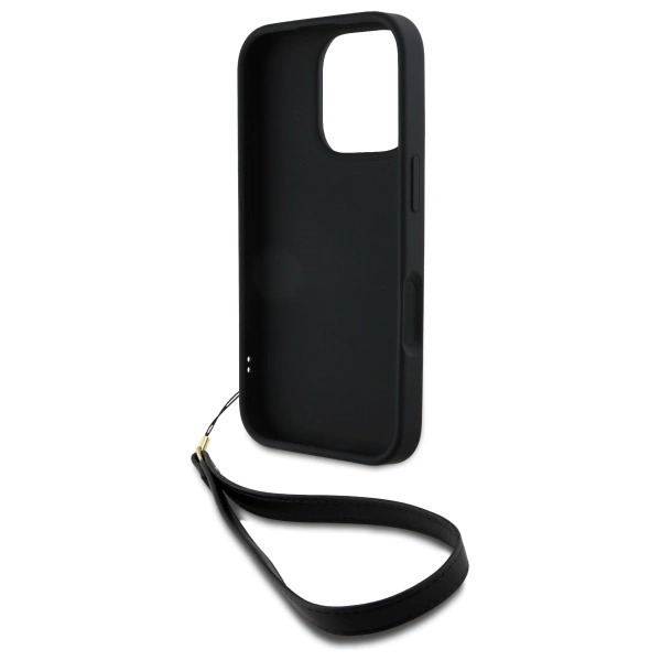 DKNY Wrist Strap Stock Logo iPhone 16 Pro Case - Blackeng