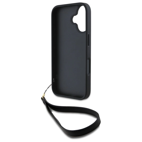 DKNY Wrist Strap Stock Logo iPhone 16 Case - Blackeng