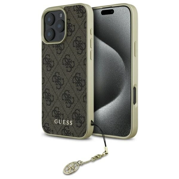 Guess 4G Charms Collection case for iPhone 16 Pro - browneng