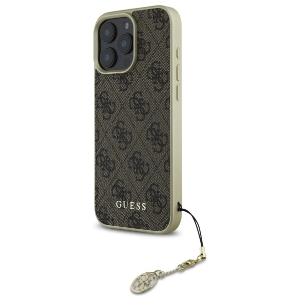Guess 4G Charms Collection case for iPhone 16 Pro - browneng
