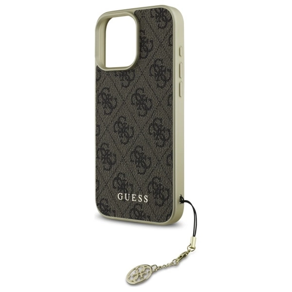 Guess 4G Charms Collection case for iPhone 16 Pro - browneng