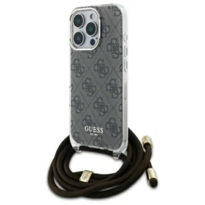 Guess Crossbody Cord 4G Print Case for iPhone 16 Pro - Browneng