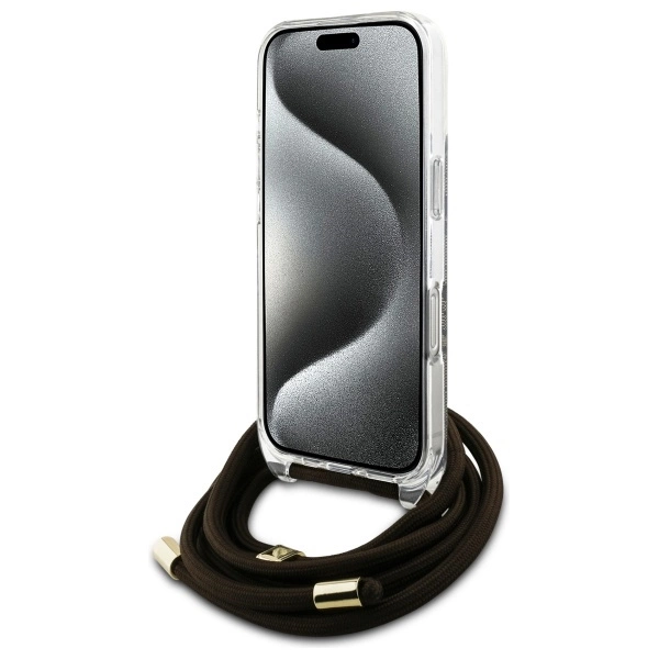 Guess Crossbody Cord 4G Print Case for iPhone 16 Pro - Browneng