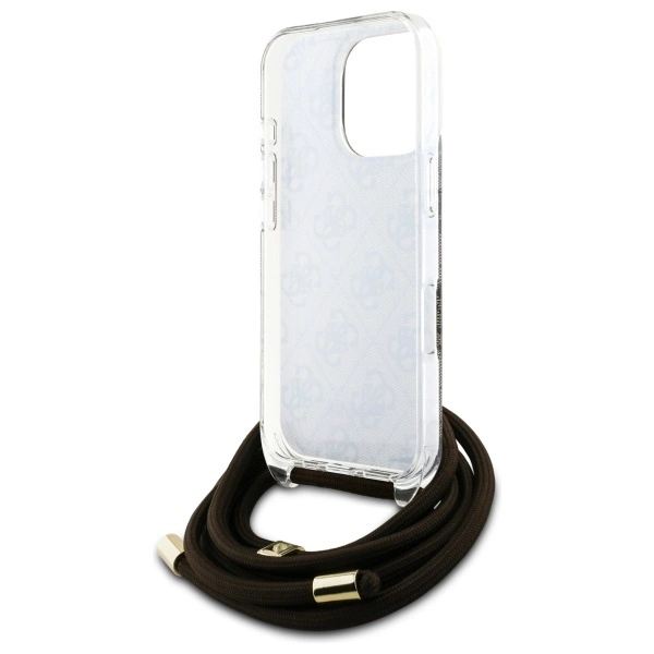 Guess Crossbody Cord 4G Print Case for iPhone 16 Pro - Browneng