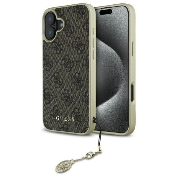 Guess 4G Charms Collection case for iPhone 16 - browneng